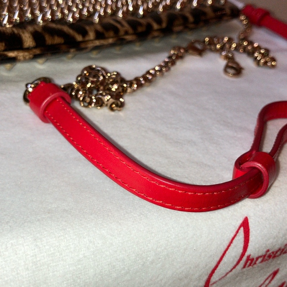 Christian Louboutin Loubiposh Animal print Crossbody Clutch - Picture 14 of 17